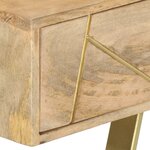 vidaXL Bureau avec tiroirs 100x55x75 cm bois solide de manguier