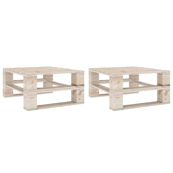 vidaXL Tables palette de jardin 2 Pièces Bois de pin imprégné
