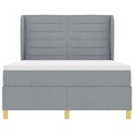 vidaXL Lit à ressorts avec matelas gris foncé 90x190 cm Gris clair