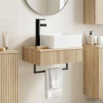 vidaXL Basin de lavage mural Chêne Sonoma 53 x 35 x 39 cm