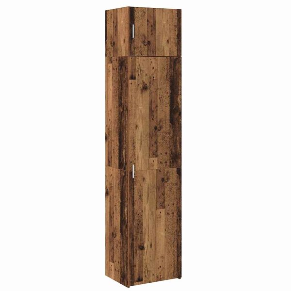 vidaXL Armoire de rangement Montage mural Vieux bois 50 x 41 x 225 cm