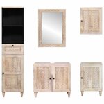 vidaXL Ensemble de mobilier de salle de bain avec tiroir 5 Pièces Blanc