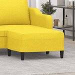 vidaXL Repose-pied Jaune clair 70x55x41 cm Tissu