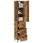 vidaXL Haut Armoire Bois Ancien 34 5 x 34 x 180 cm Bois d'ingénierie
