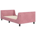 vidaXL Cadre de lit pour enfants avec tête de lit Rose 80 x 200 cm