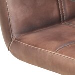 vidaXL Chaises à manger cantilever lot de 2 marron cuir véritable
