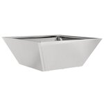 vidaXL Jardinier Métallique Acier inoxydable 40 x 40 x 15 cm