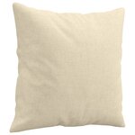vidaXL Canapé 2 places avec oreillers décoratifs crème 140 cm tissu
