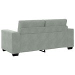vidaXL Canapé causeuse gris clair 180x77x82 cm velours
