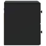 vidaXL Cabinet de chevet mural avec tiroir Noir 34 5 x 33 x 40 cm