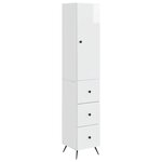 vidaXL Ensemble de Meubles 2 Pièces Blanc brillant 34 5 x 34 5 x 90 cm
