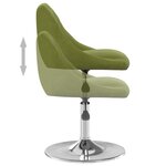 vidaXL Chaises pivotantes à manger lot de 6 vert clair velours
