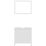 vidaXL Ensemble de meubles de salle de bain 4Pièces Blanc Bois ingénierie