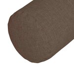 vidaXL Coussins d'accent 2 Pièces Marron Ø 25 x 70 cm tissu