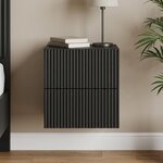 vidaXL Cabinet de chevet mural Noir 33 x 34 5 x 40 cm