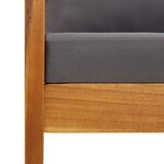 vidaXL Salon de jardin 4 Pièces avec coussins Bois d'acacia solide