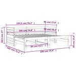 vidaXL Lit coulissant Marron miel 2x(90x190) cm Bois de pin massif