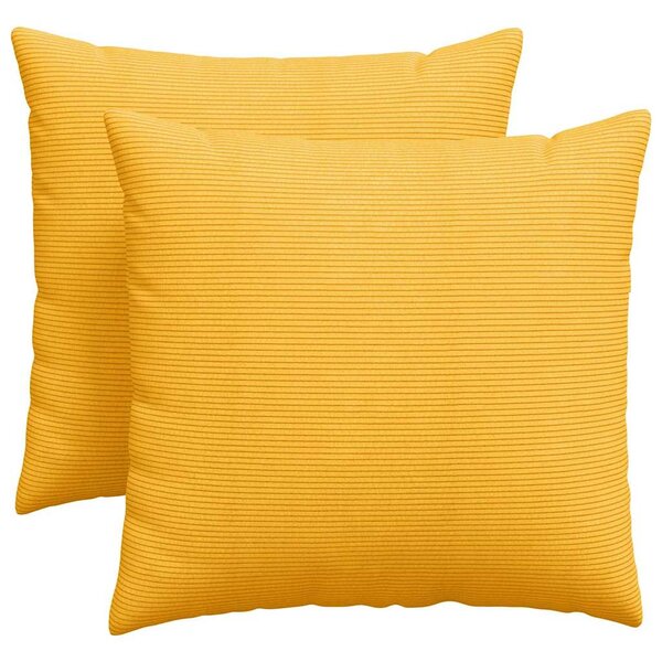 vidaXL Coussins de canapé 2 Pièces Jaune clair 45 x 45 cm