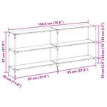 vidaXL Table console avec dessus en verre transparent 194 5x30x81 cm
