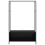vidaXL Porte-vêtements avec étagères Chêne noir 100x44x160 cm