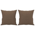 vidaXL Canapé 2 places avec oreillers décoratifs marron 140 cm tissu