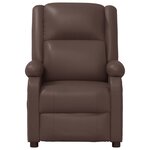 vidaXL Fauteuil de massage électrique Marron Similicuir