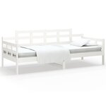 vidaXL Lit de jour Blanc Bois massif de pin 90x190 cm