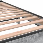 vidaXL Cadre de lit sonoma gris 75x190 cm bois d'ingénierie et métal