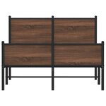 vidaXL Cadre de lit en métal sans matelas chêne marron 120x200 cm