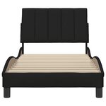 vidaXL Cadre de lit sans matelas Hanko noir 90x200 cm tissu