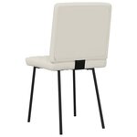 vidaXL Chaises à manger lot de 4 Crème Velours
