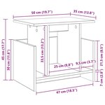 vidaXL Meuble TV 2 Pièces Chêne noir 50 x 35 x 45 cm Bois d'ingénierie