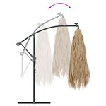 vidaXL Parasol de jardin avec mât en acier marron 269x269x235 cm