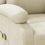vidaXL Fauteuil de massage blanc crème similicuir
