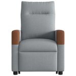 vidaXL Fauteuil inclinable Gris clair Tissu