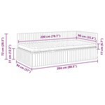 vidaXL Cadre de lit d'angle avec matelas 2 Pièces Turquoise Velours