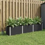 vidaXL Jardinière surélevée Noir 300 x 50 x 54 cm WPC et Aluminium