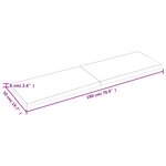 vidaXL Dessus de table marron foncé bois chêne massif traité