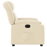 vidaXL Fauteuil inclinable en tissu crème