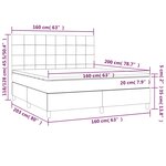 vidaXL Sommier à lattes de lit matelas et LED Gris clair 160x200 cm