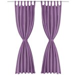 vidaXL Rideau occultant avec boucles 2 Pièces 140 x 225 cm Lilas