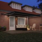 vidaXL Auvent Rétractable Noir 450 ×300 cm tissu