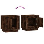 vidaXL Tables de chevet 2 Pièces chêne fumé 44x35x45 cm bois d'ingénierie