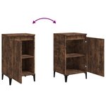 vidaXL Tables de chevet 2 Pièces chêne fumé 40x35x70 cm bois d'ingénierie
