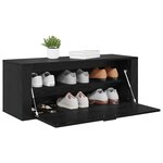 vidaXL Cabinet à chaussures avec étagère Chêne noir 100 x 35 x 38 cm