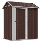 vidaXL Abri de jardin marron 192x152 5x237 cm acier galvanisé