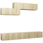 vidaXL Ensemble de meubles TV 6 Pièces Chêne sonoma Bois d'ingénierie