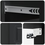 vidaXL Cabinet de chevet mural avec tiroir Noir 34 5 x 33 x 20 cm