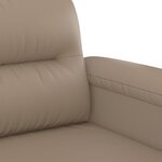 vidaXL Ensemble de canapés 2 Pièces avec coussins Cappuccino Similicuir