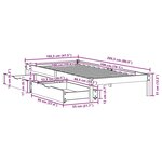 vidaXL Cadre de lit sans matelas 100x200 cm bois massif de pin